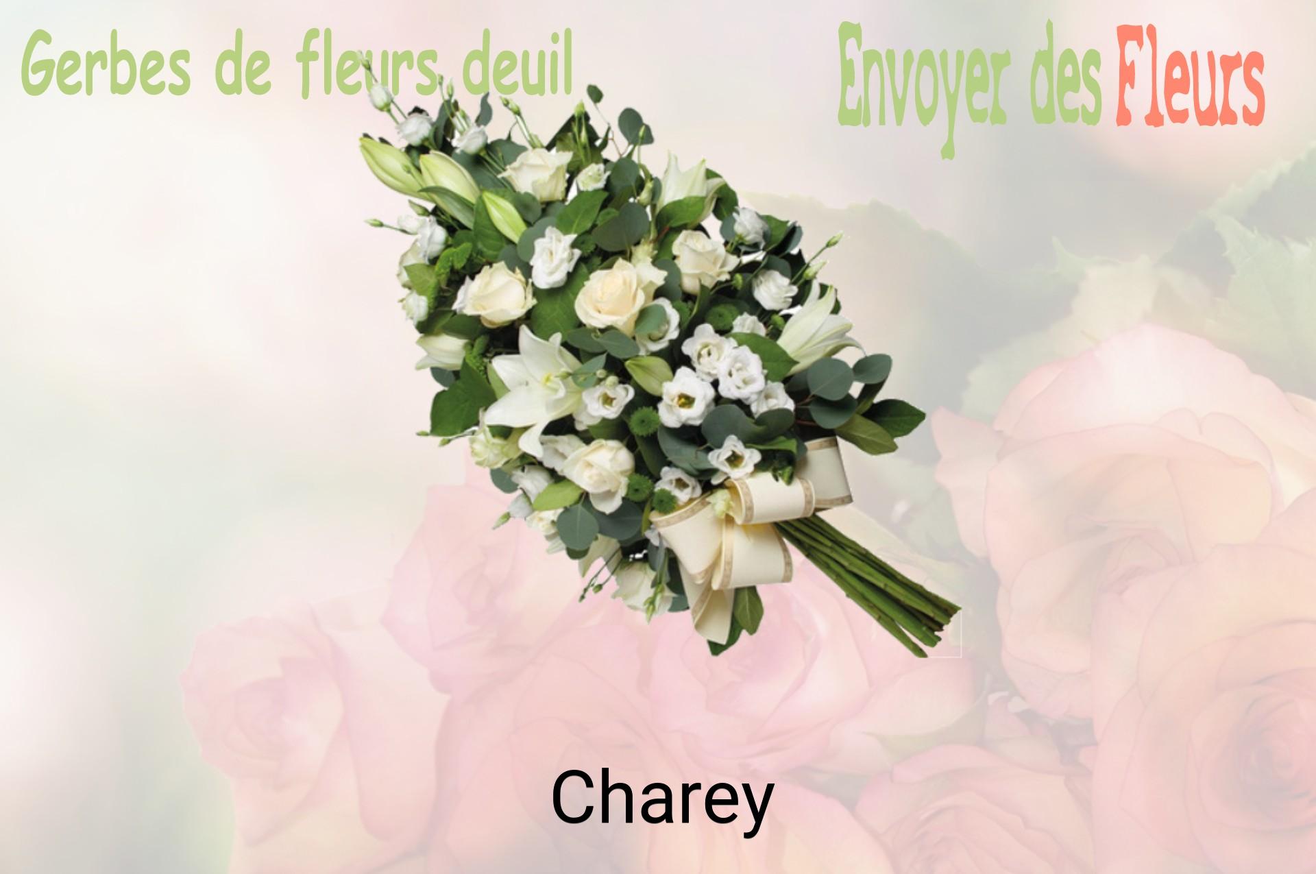 Gerbe de fleurs de deuil livrée à Charey